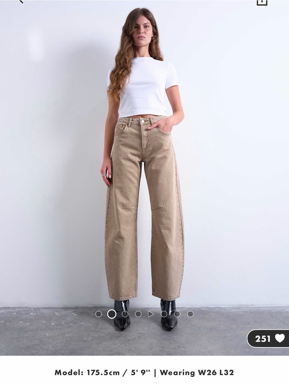 High-Rise Barrel Jeans in Avocado